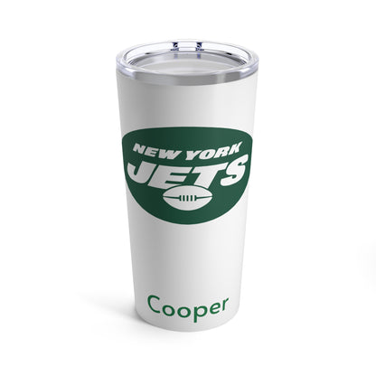 Personalized New York Jets 20oz Travel Mug Tumbler + Vacuum-Insulated } Add A Name For Free! NFL