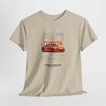 Toyota Supra MK4 Blueprint Collection Unisex Cotton Tee
