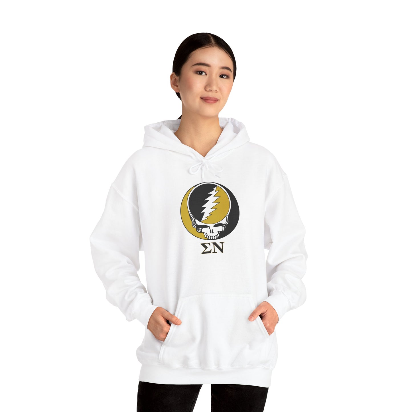 OBIZZY - Personalized Sigma Nu Grateful Dead Unisex Heavy Blend Hoodie - Hooded Sweatshirt - Add A Name or Nickname To The Back for Free!