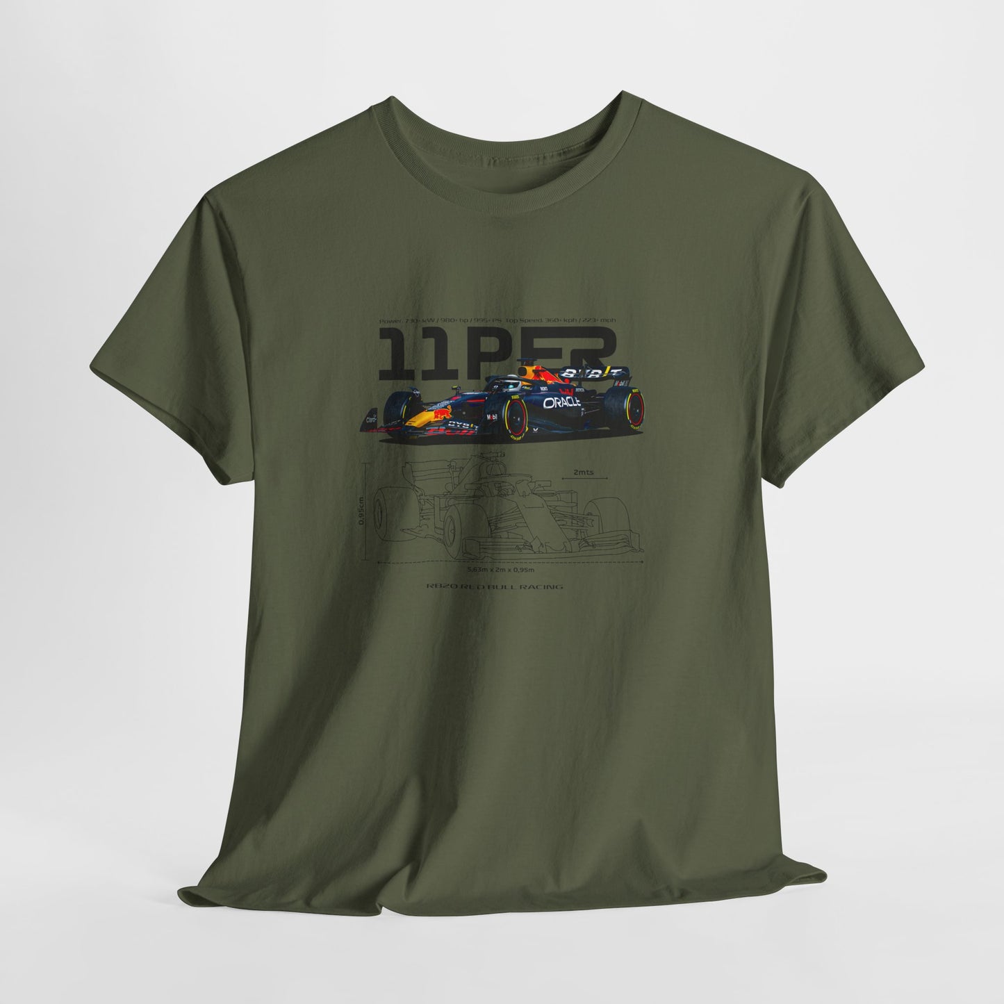 Red Bull Formula 1 Blueprint Collection Unisex Cotton Tee