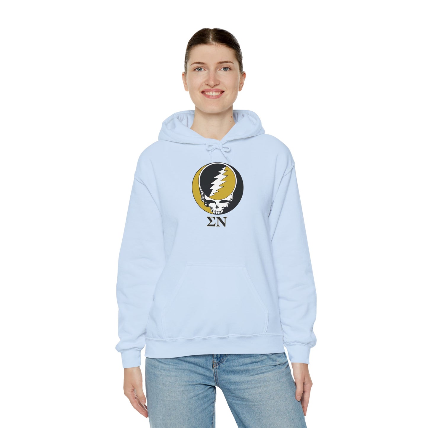 OBIZZY - Personalized Sigma Nu Grateful Dead Unisex Heavy Blend Hoodie - Hooded Sweatshirt - Add A Name or Nickname To The Back for Free!