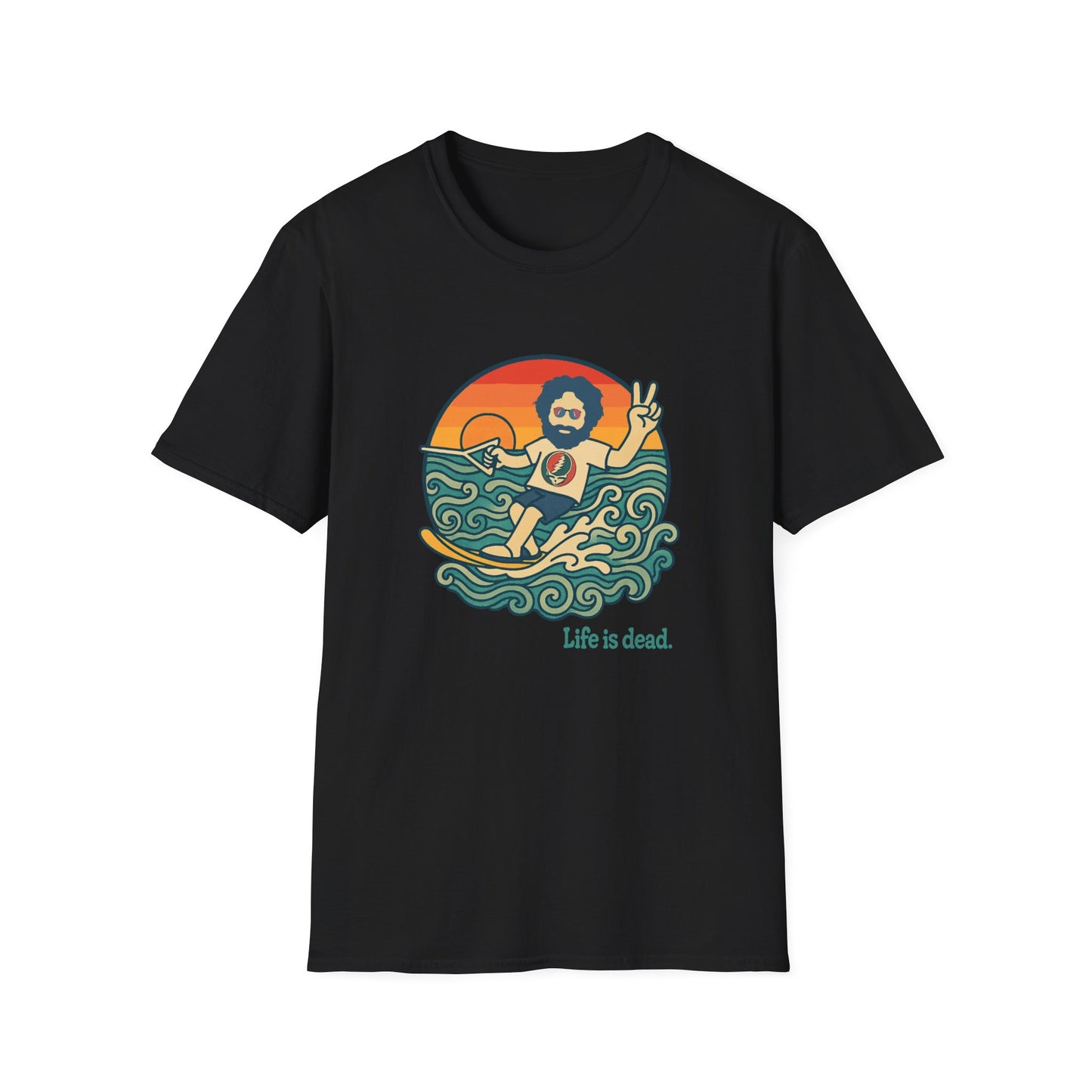 Jerry's Ridin' The Wake Life is dead. T-Shirt