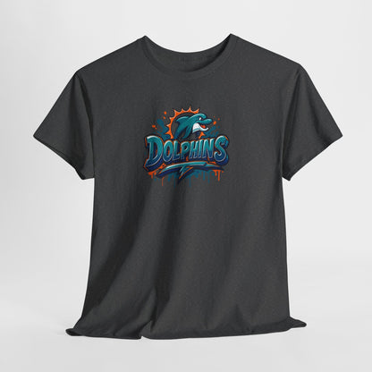 Miami Dolphins Art Unisex Premium Cotton Tee