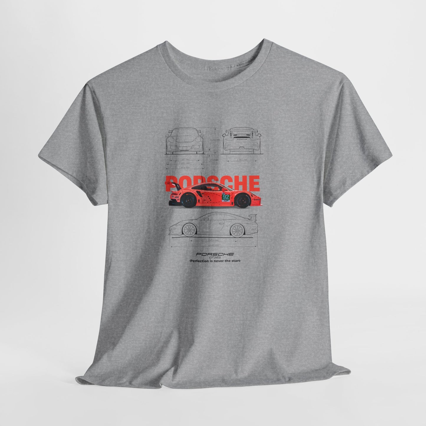Porsche GT3 RS Blueprint Collection Unisex Cotton Tee