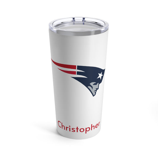 England Patriots 20oz Travel Mug / Tumbler + Vacuum-Insulated } Add