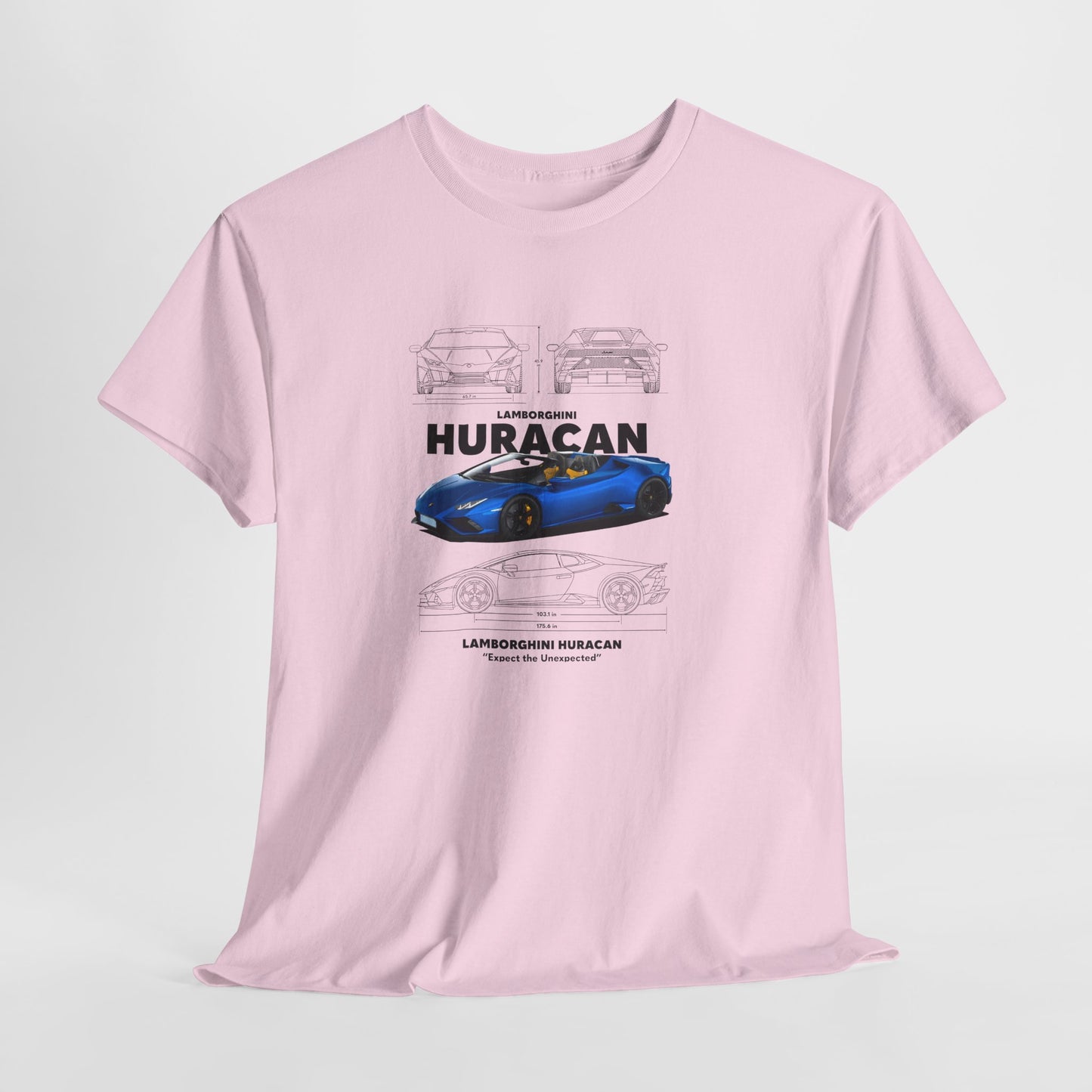 Lamborghini Huracan Blueprint Collection Unisex Cotton Tee