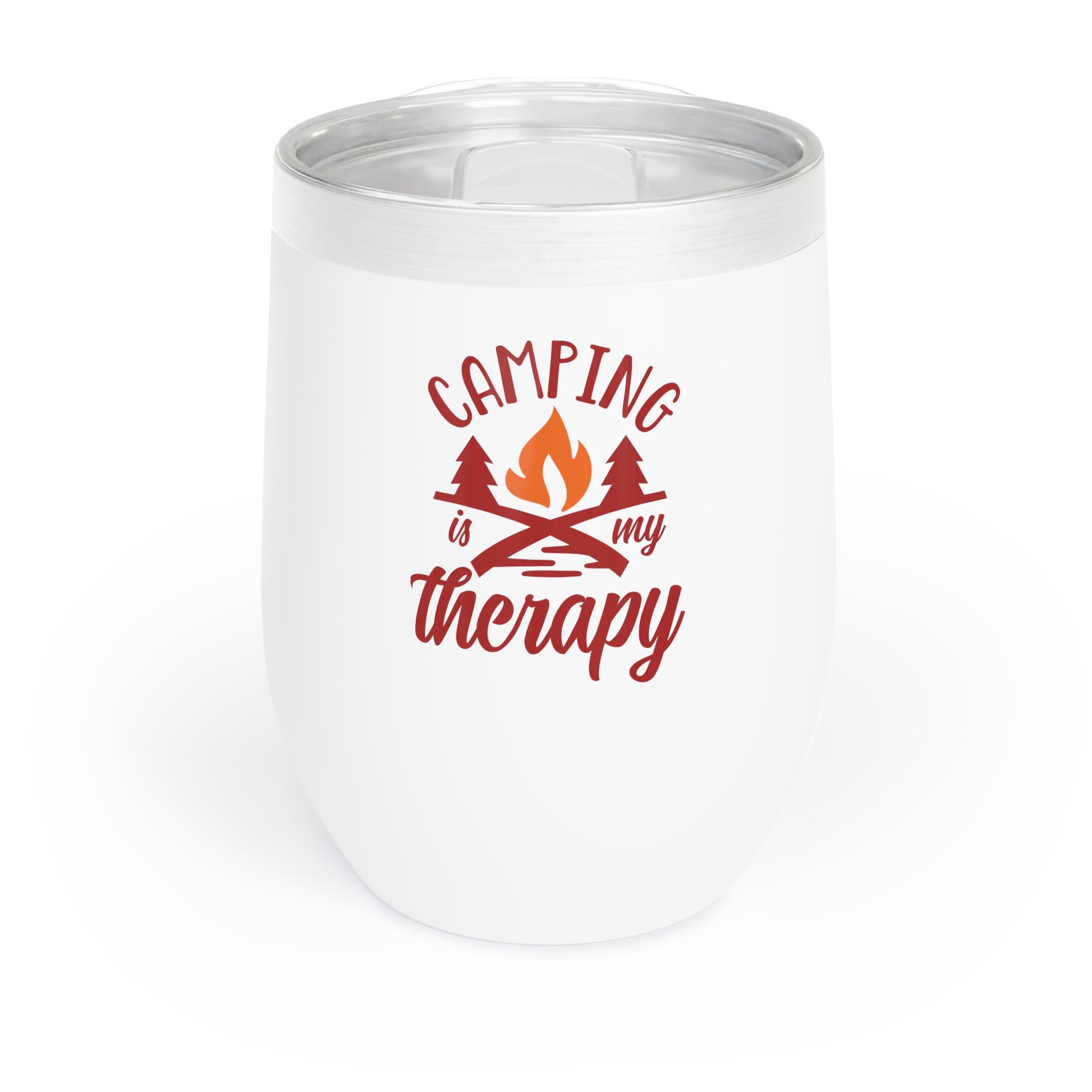 Camping is My Therapy 12oz Wine Tumbler