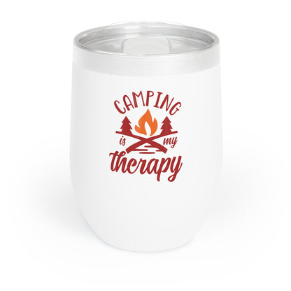 Camping is My Therapy 12oz Wine Tumbler