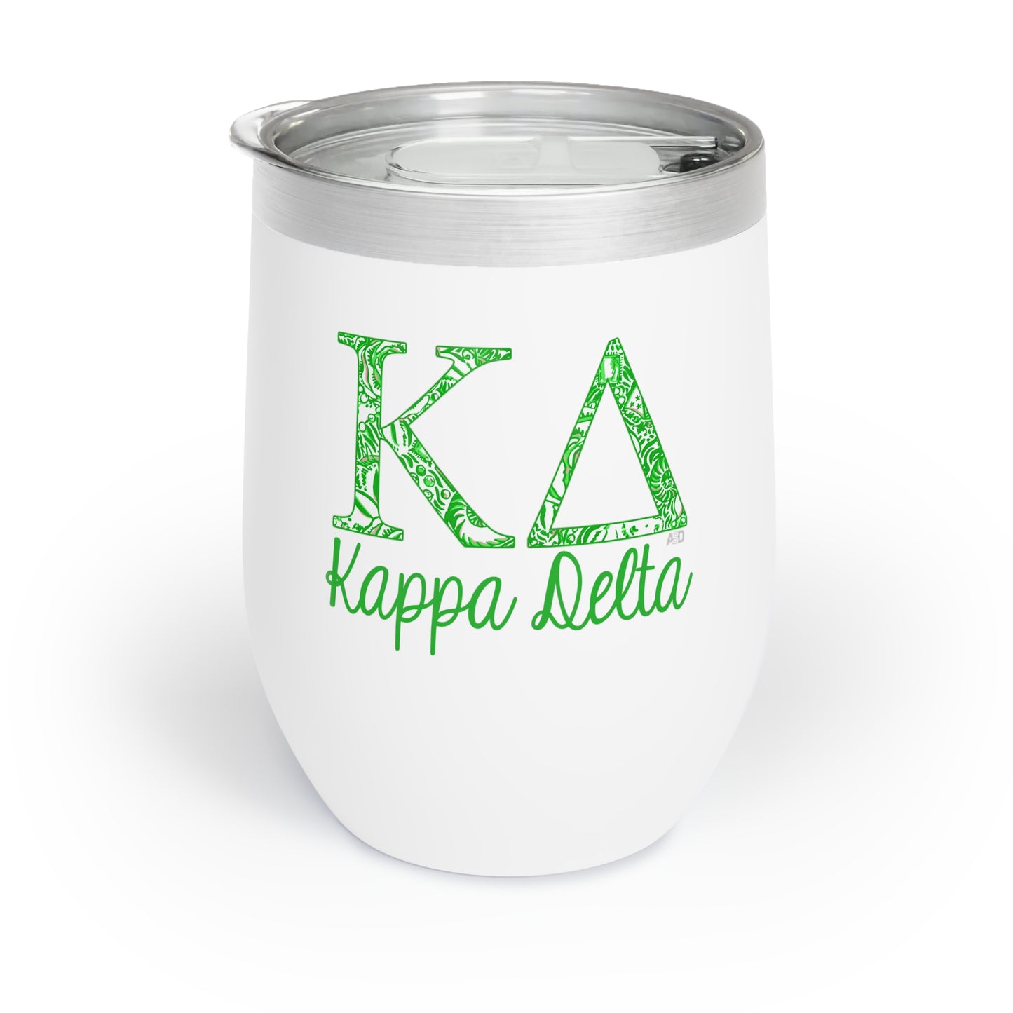 Personalized Kappa Delta Sorority Wine Tumbler - KD 12oz Vacuum Insulated