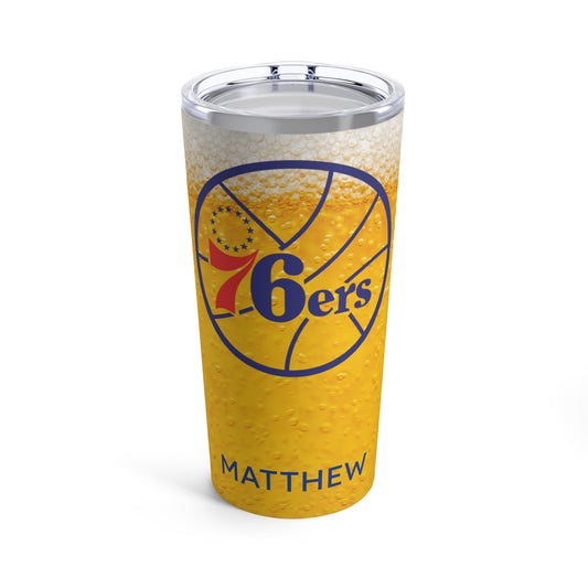 Personalized Philadelphia 76ers / Sixers 20oz Travel Mug / Tumbler + Vacuum-Insulated } Add