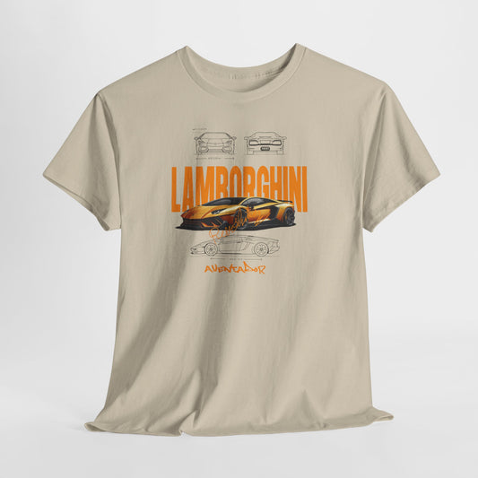 Lamborghini Aventador Blueprint Collection Unisex Cotton Tee