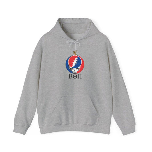 Personalized Beta Theta Pi Grateful Dead Unisex Heavy Blend Hoodie - Hooded Sweatshirt - Add A Name or Nickname To The Back for Free!