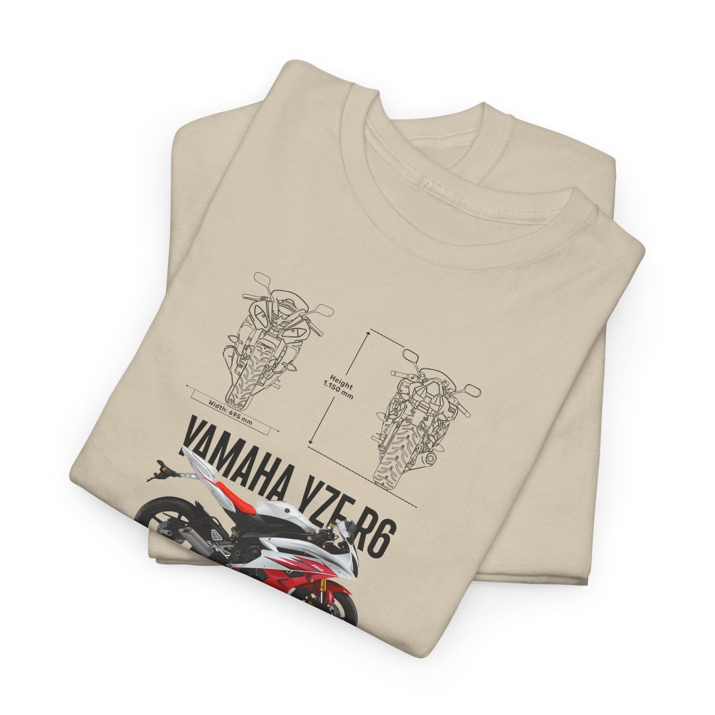 Yamaha YZF R6 Blueprint Collection Unisex Cotton Tee