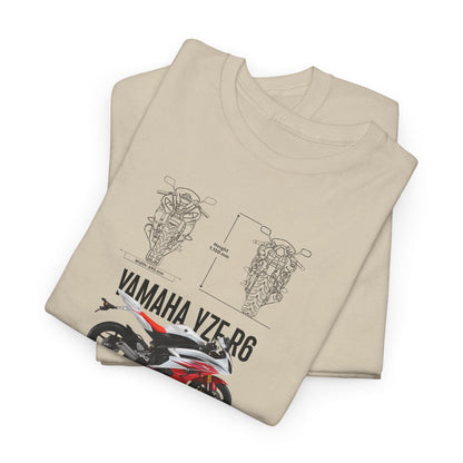 Yamaha YZF R6 Blueprint Collection Unisex Cotton Tee