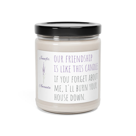 Personalized Funny Friendship Soy Candle, 9oz