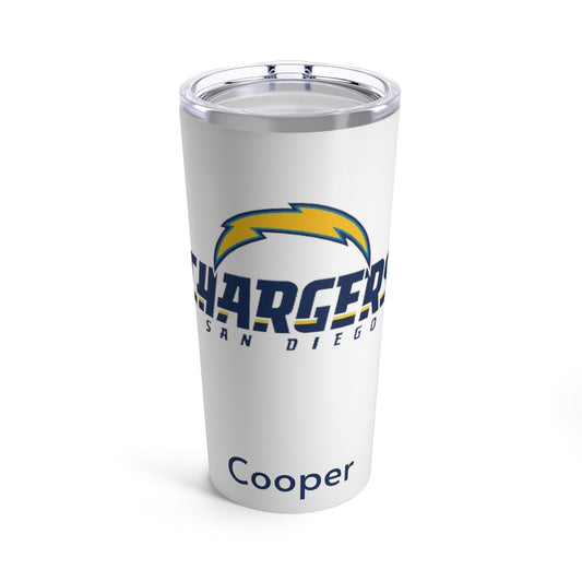 Personalized Los Angeles Chargers 20oz Travel Mug Tumbler