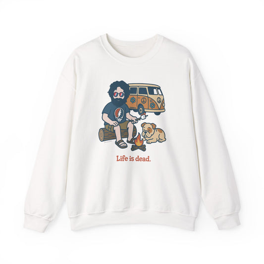 Jerry and Frank are Camping | Life is dead. Crewneck Sweatshirt