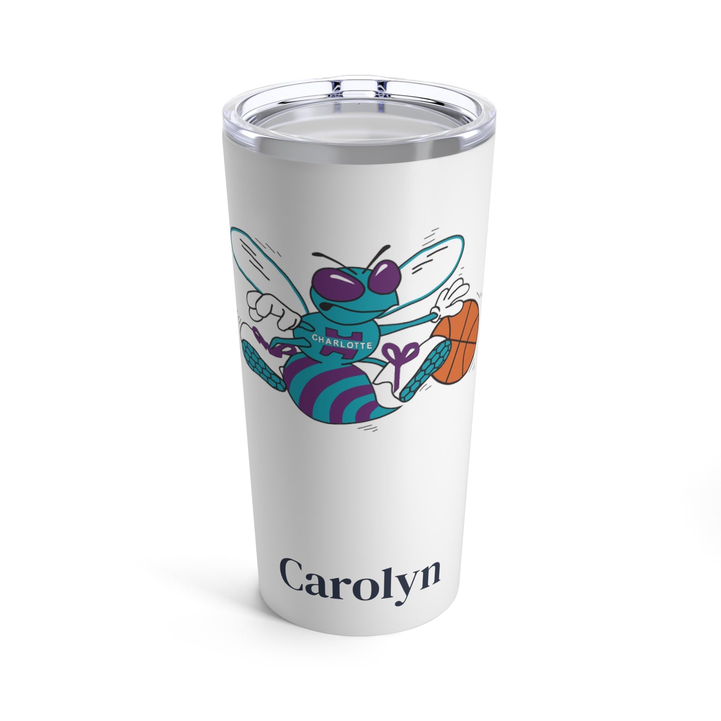 Personalized Charlotte Hornets 20oz Travel Mug Tumbler