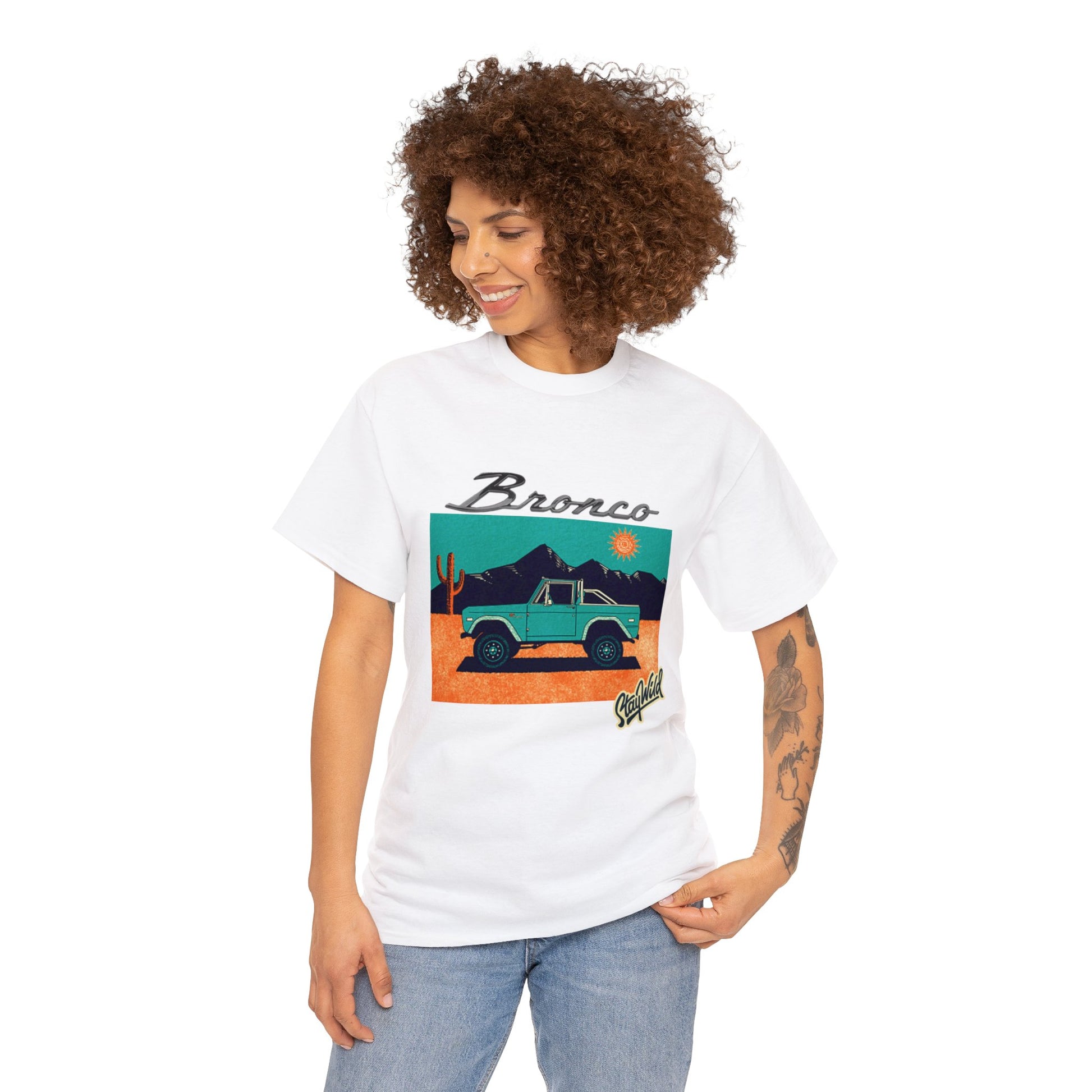 Ford Bronco 'Stay Wild' Art TShirt - Ethical, Sustainable,