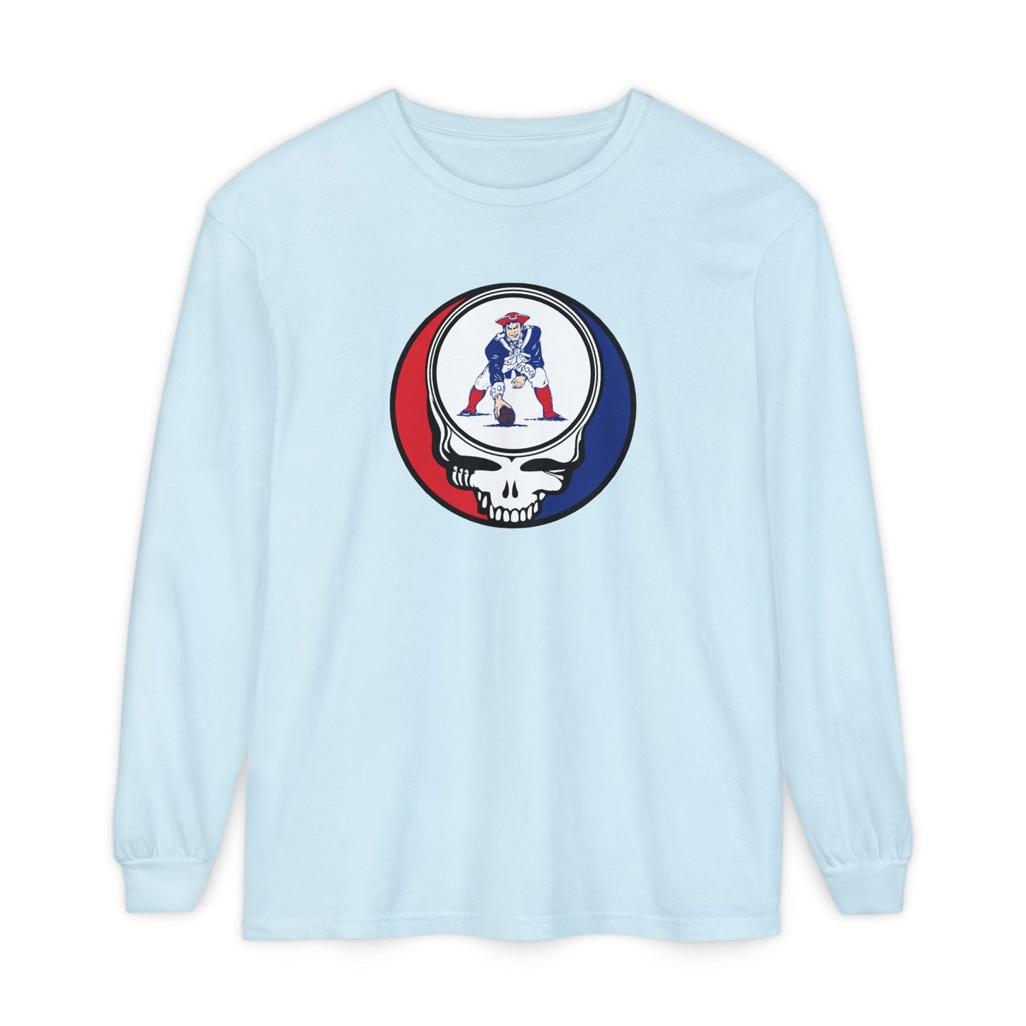 New England Patriots "Pat the Patriot" Vineyard Collection Unisex Garment-dyed Long Sleeve