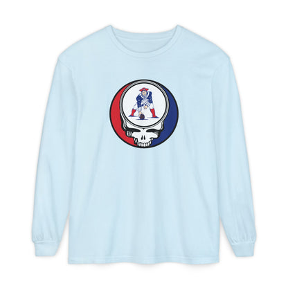 New England Patriots "Pat the Patriot" Vineyard Collection Unisex Garment-dyed Long Sleeve