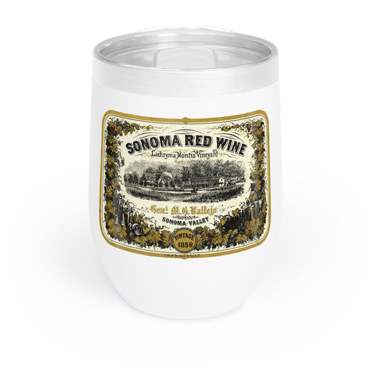 Wine Tumbler - Sonoma Red Wine Label - 1889 Vintage