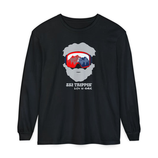 Ski Trippin' Jerry Unisex Garment-dyed Long Sleeve T-Shirt