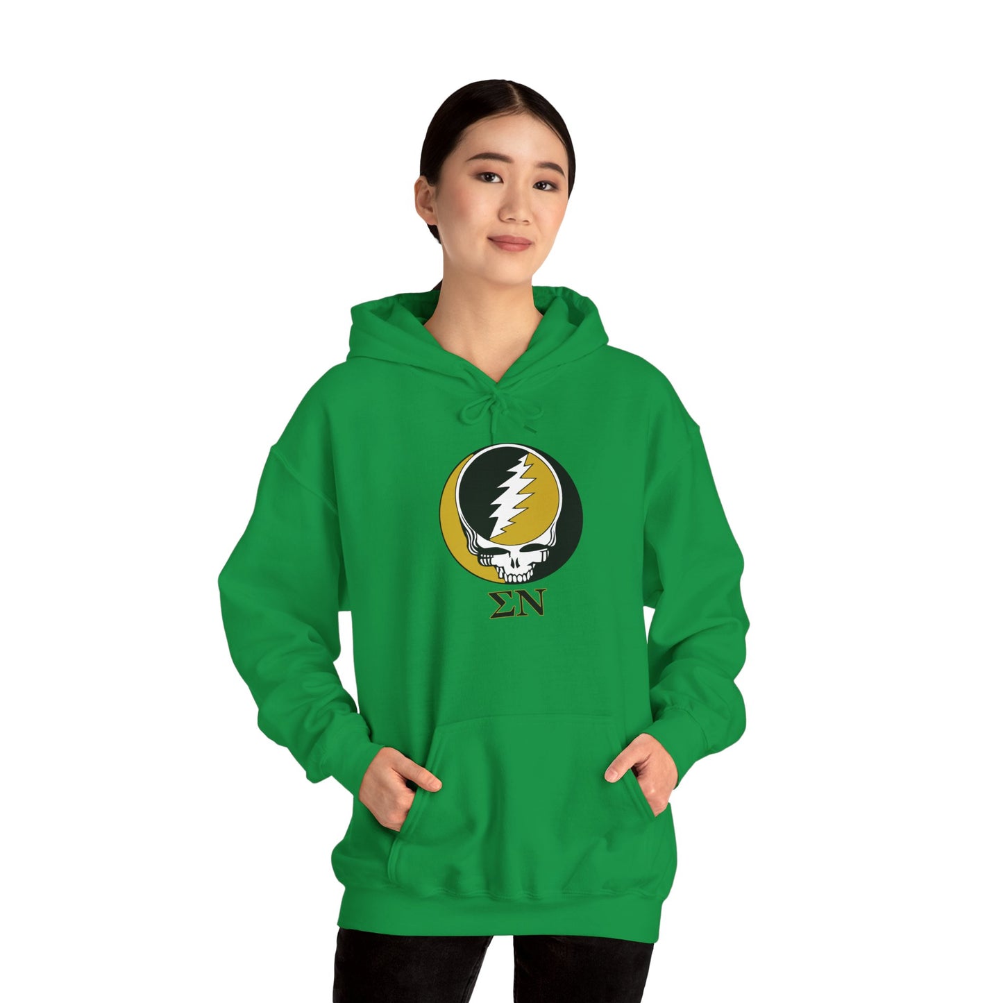 OBIZZY - Personalized Sigma Nu Grateful Dead Unisex Heavy Blend Hoodie - Hooded Sweatshirt - Add A Name or Nickname To The Back for Free!