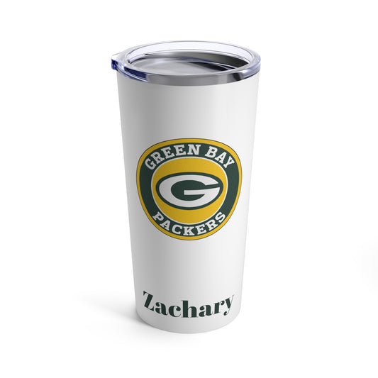 Personalized Green Bay Packers 20oz Travel Mug / Tumbler + Vacuum-Insulated } Add