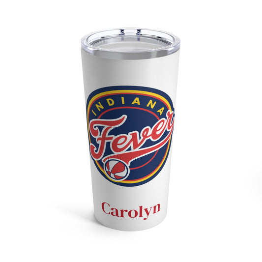 Personalized Indiana Fever 20oz Travel Mug / Tumbler - Add A Name For Free! Caitlin Clark WNBA