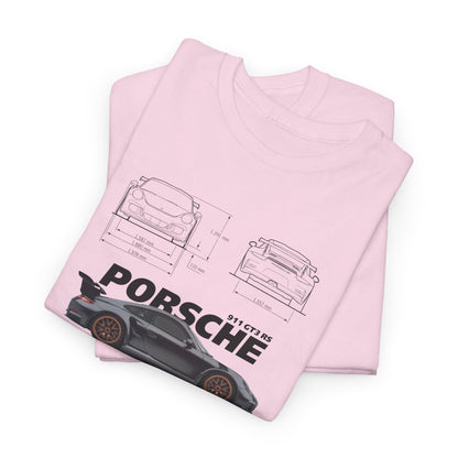 Porsche 911 GT3 RS Blueprint Collection Unisex Cotton Tee