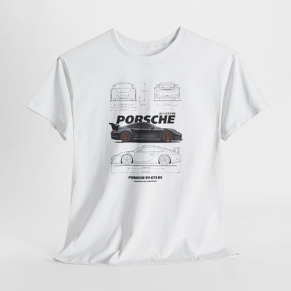 Porsche 911 GT3 RS Blueprint Collection Unisex Cotton Tee