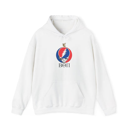 Personalized Beta Theta Pi Grateful Dead Unisex Heavy Blend Hoodie - Hooded Sweatshirt - Add A Name or Nickname To The Back for Free!