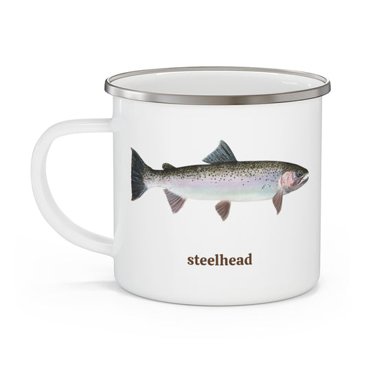 Steelhead Trout Enamel Camping Mug