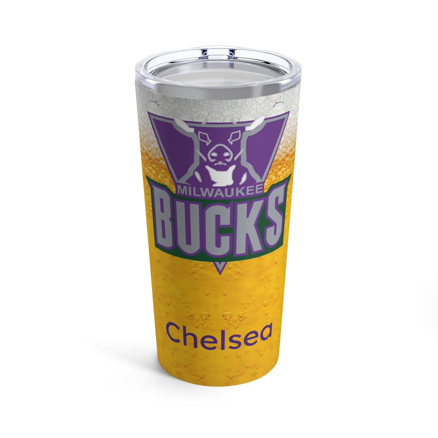 Personalized Milwaukee Bucks 20oz Travel Mug Tumbler