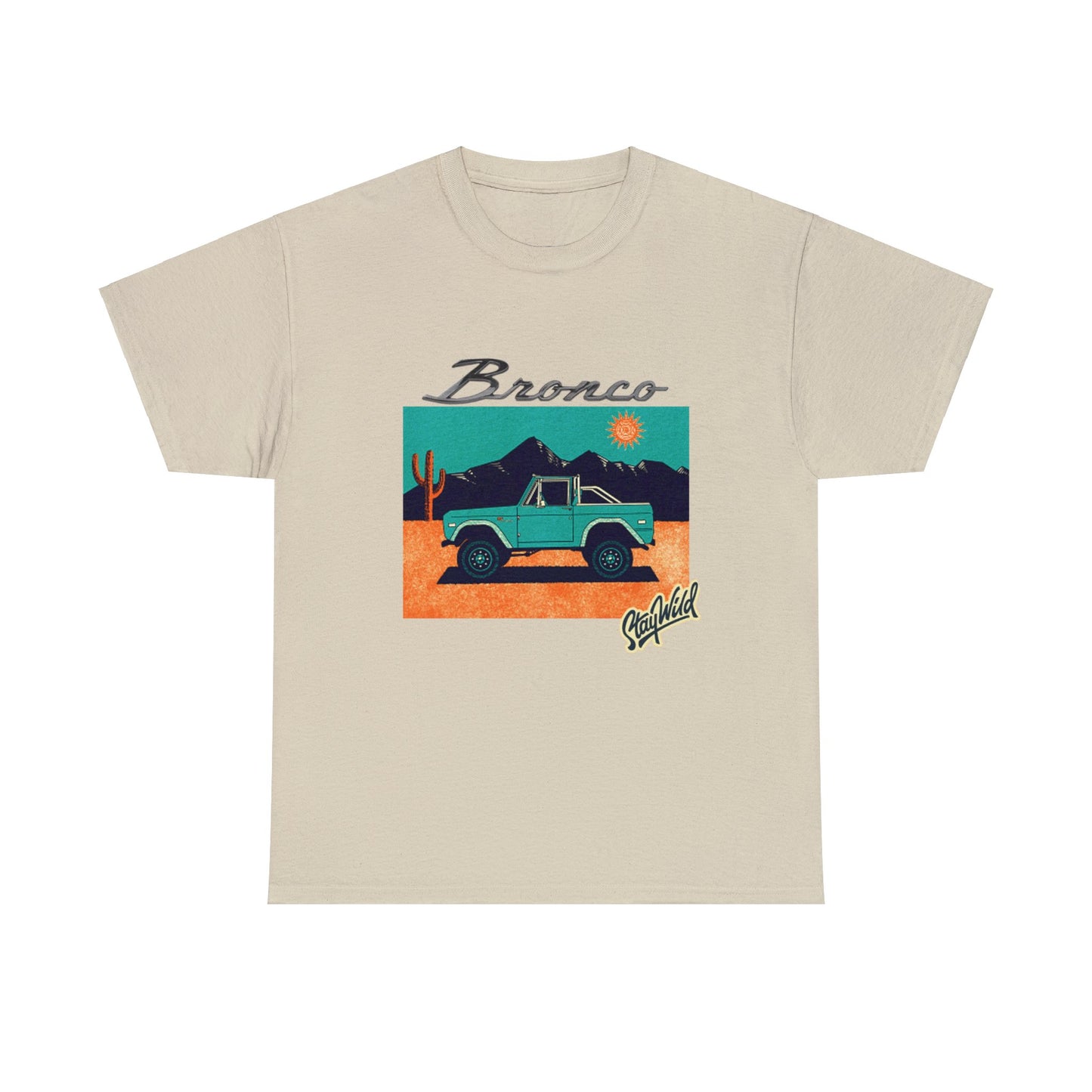 Ford Bronco 'Stay Wild' Art TShirt - Ethical, Sustainable,