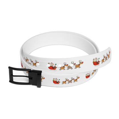 Ugly Christmas Belt - Santa & Reindeer - Men'