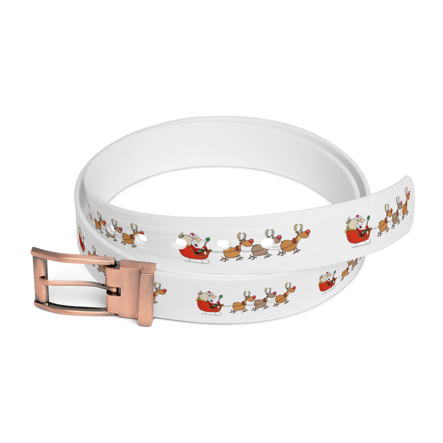 Ugly Christmas Belt - Santa & Reindeer - Men'