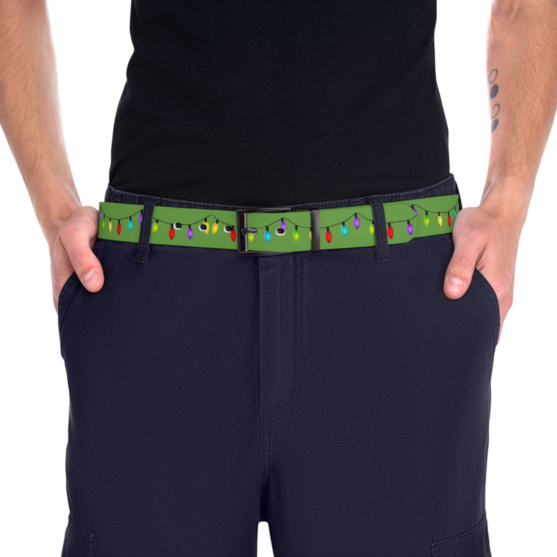 Ugly Christmas Belt - Green - Men'