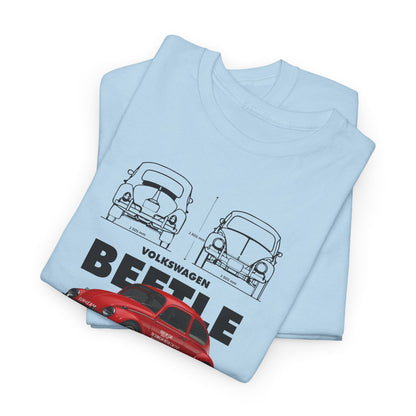 Volkswagen Beetle Blueprint Collection Unisex Cotton Tee