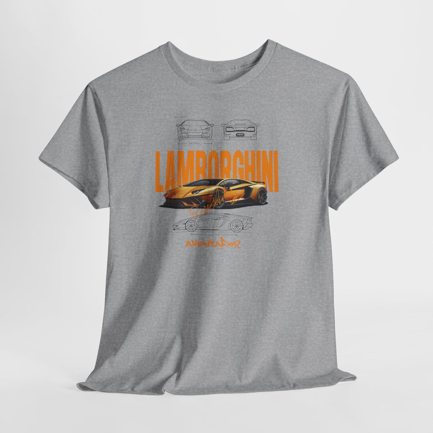Lamborghini Aventador Blueprint Collection Unisex Cotton Tee