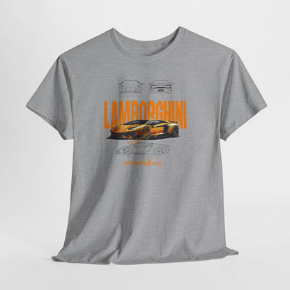Lamborghini Aventador Blueprint Collection Unisex Cotton Tee