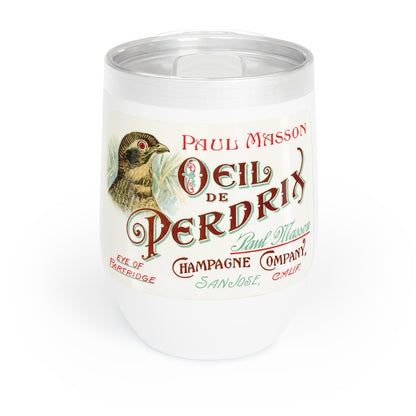 Wine Tumbler - Paul Masson Oeil de Perdrix Champagne Label