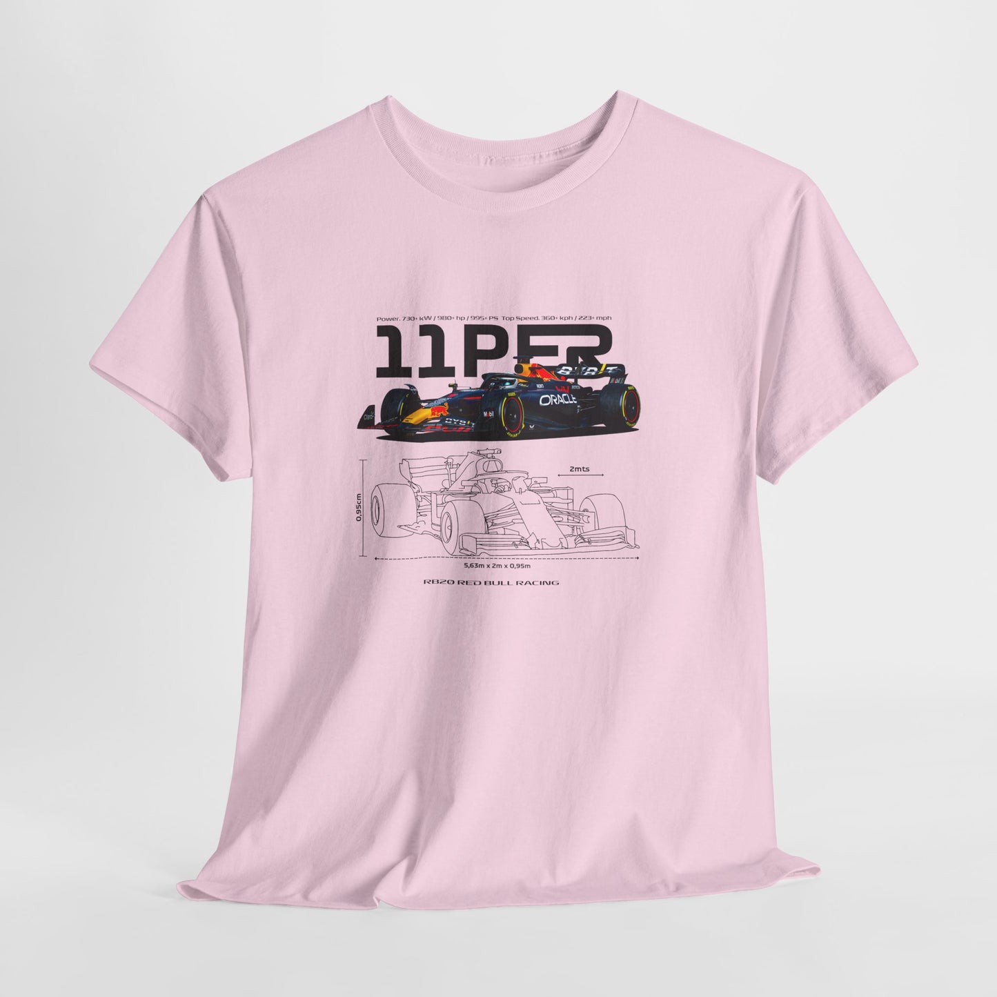 Red Bull Formula 1 Blueprint Collection Unisex Cotton Tee