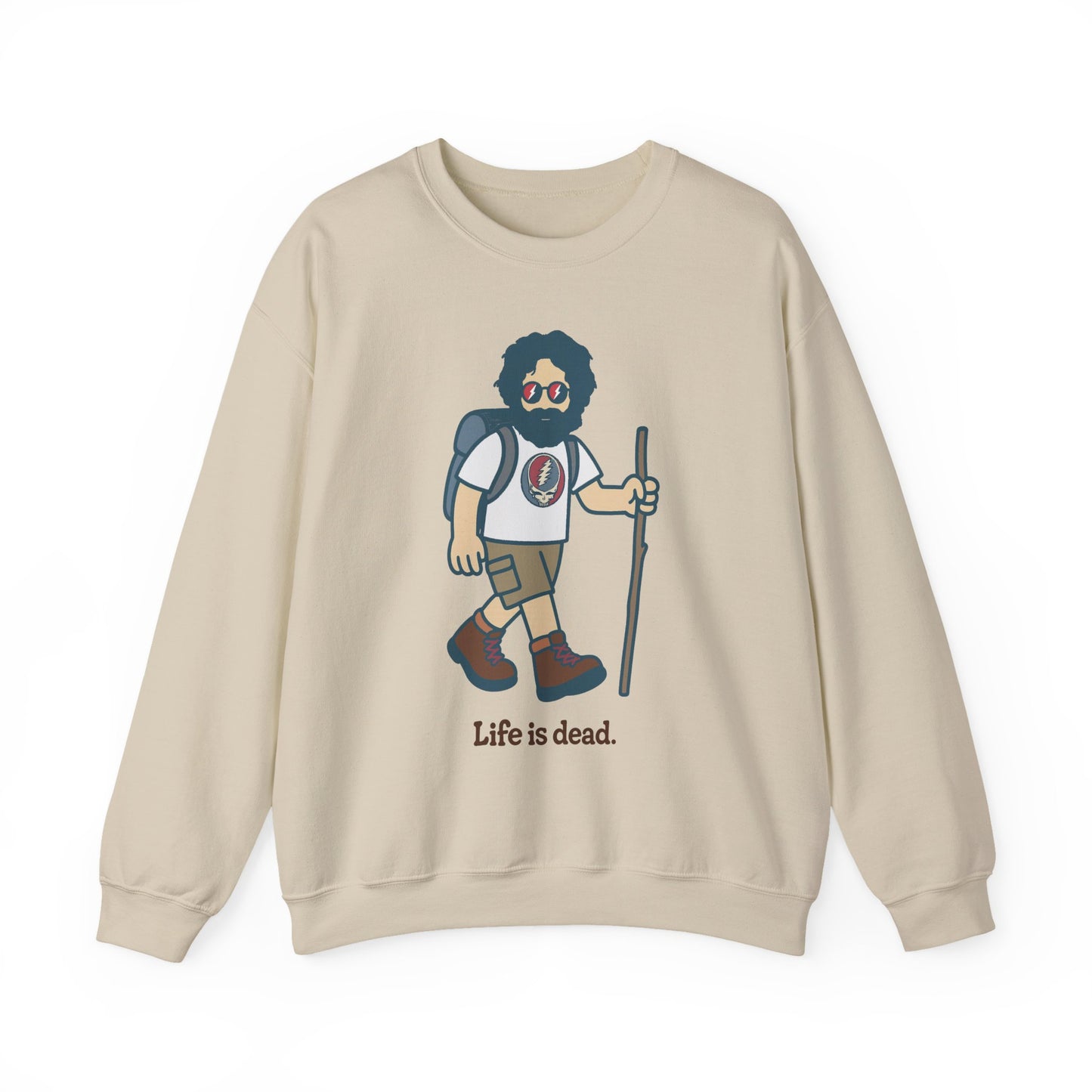 Hikin' Jerry | Life is dead. Crewneck Sweatshirt