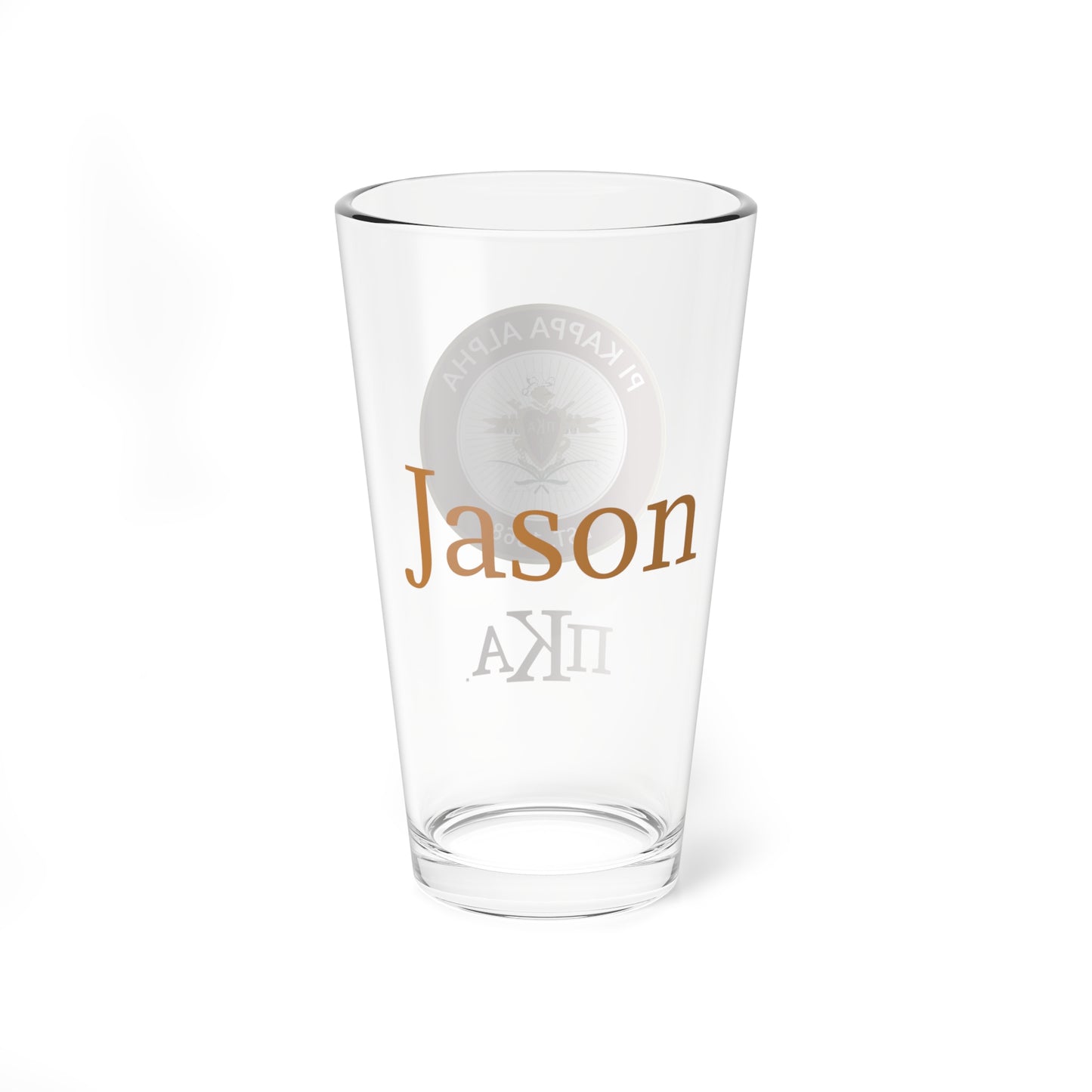 Personalized Pi Kappa Alpha Fraternity Pint Glass - 16oz - PIKE Drinking Glass