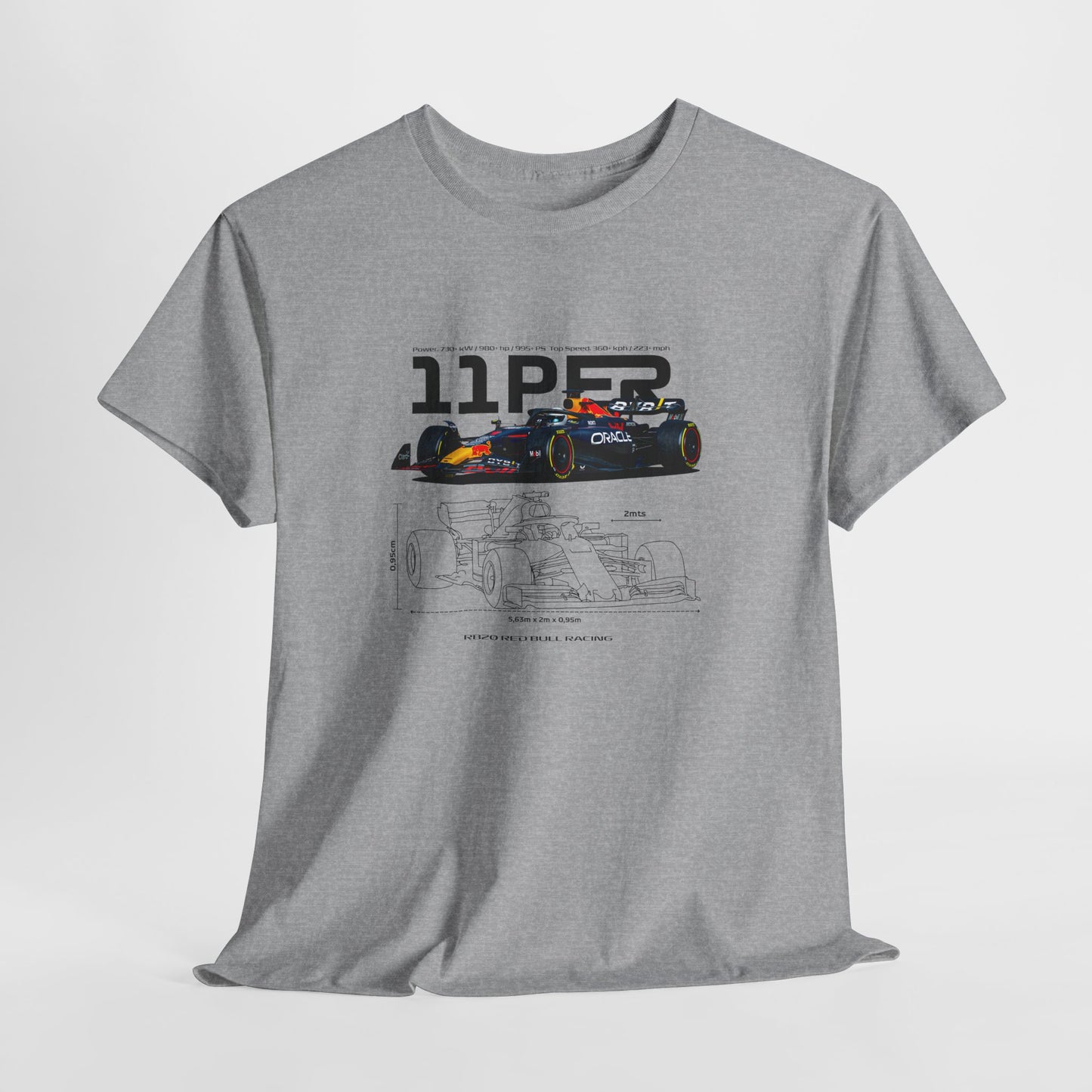 Red Bull Formula 1 Blueprint Collection Unisex Cotton Tee