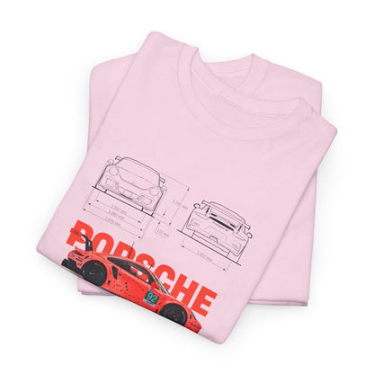 Porsche GT3 RS Blueprint Collection Unisex Cotton Tee