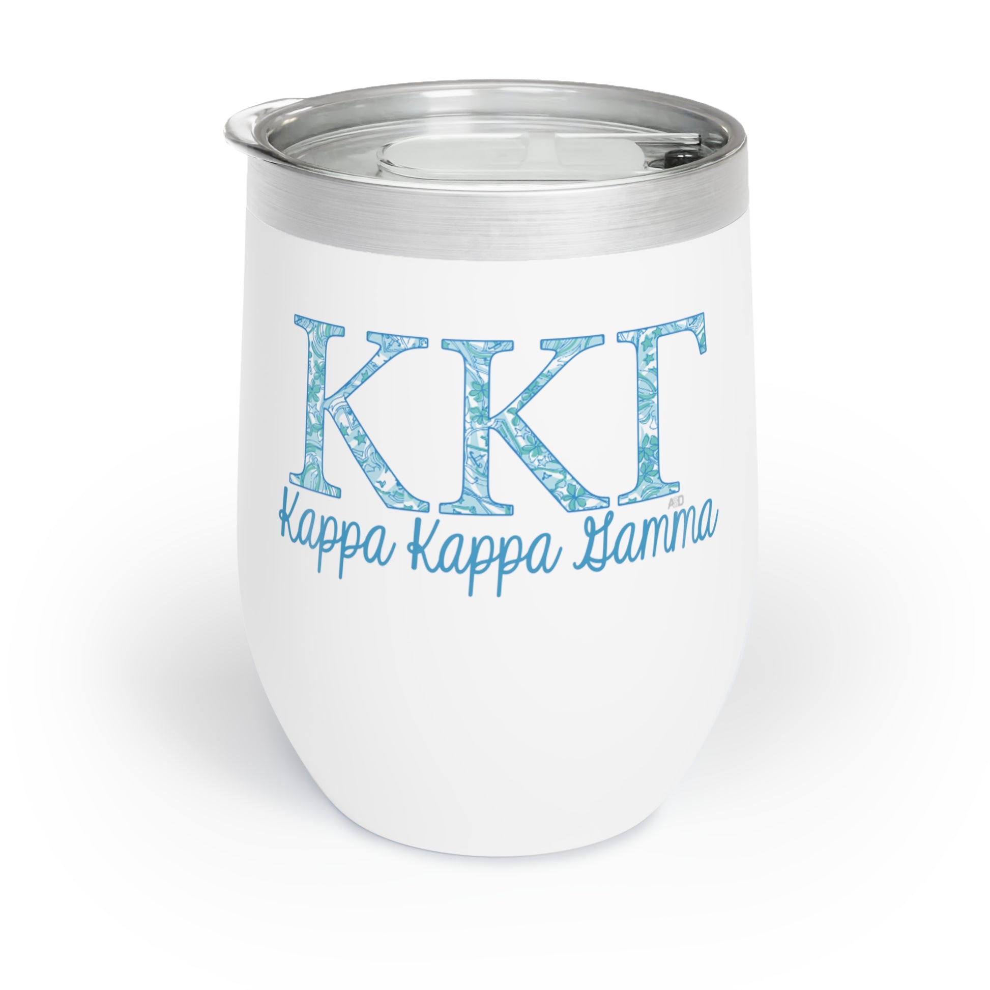 Personalized Kappa Kappa Gamma Sorority Wine Tumbler - KKG 12oz Vacuum Insulated