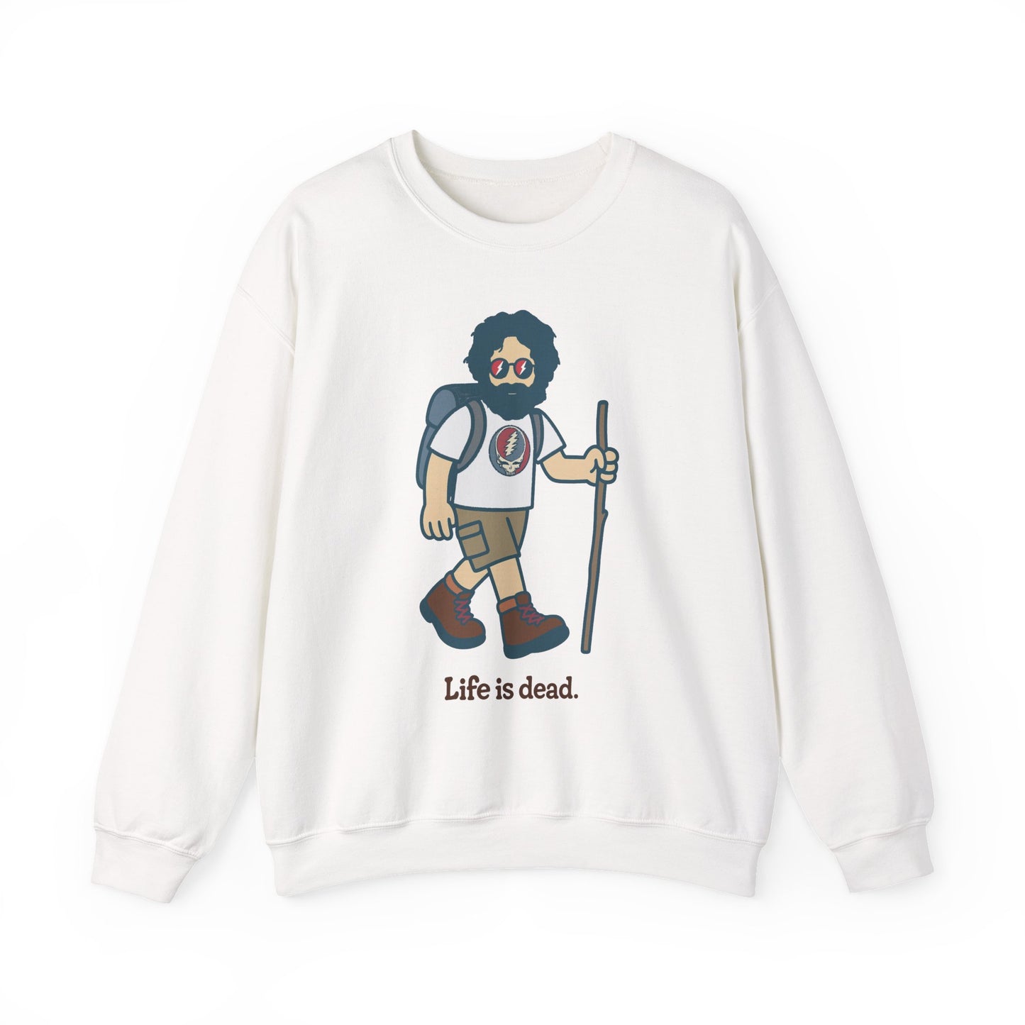 Hikin' Jerry | Life is dead. Crewneck Sweatshirt
